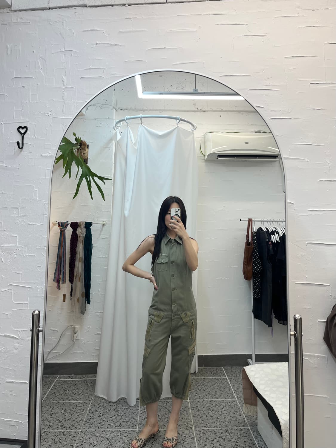 타미 카키 미디 오버롤팬츠 상품이미지4