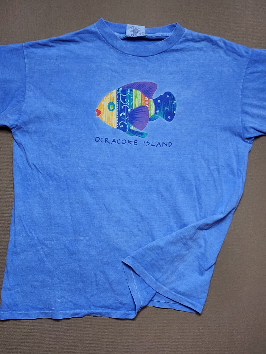 90s Ocracoke Island Fish Graphic T-shirt 상품이미지6