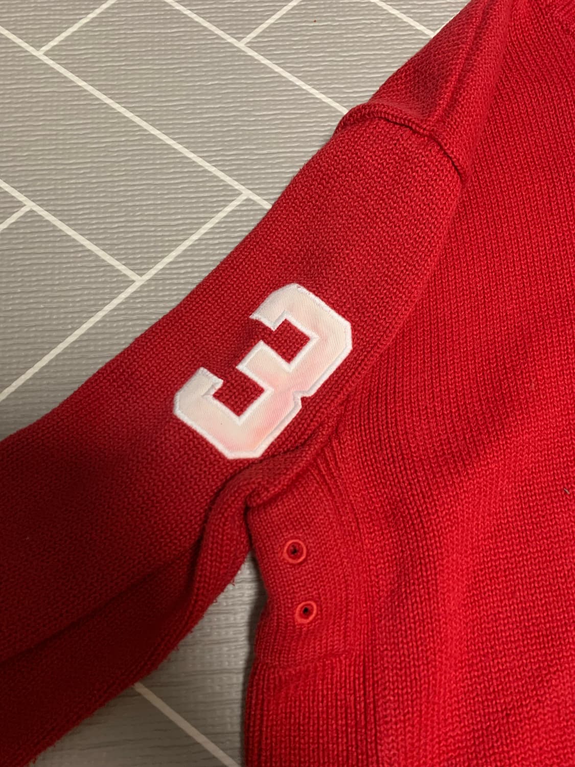 폴로 빅포니 니트집업 레드  상품이미지9