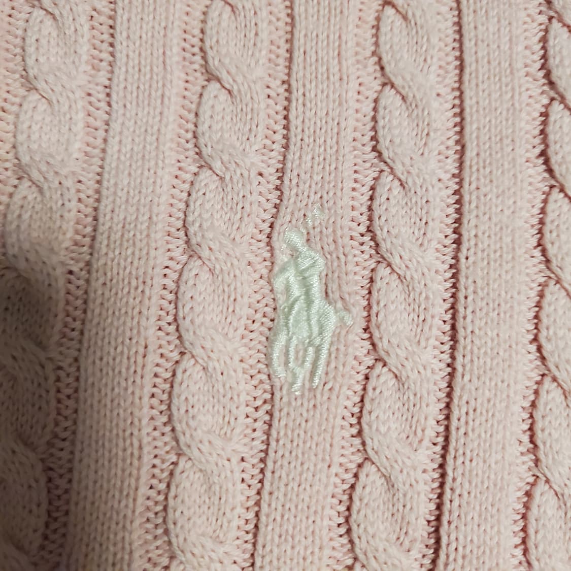 폴로 랄프로렌 꽈배기 가디건 핑크 상품이미지4