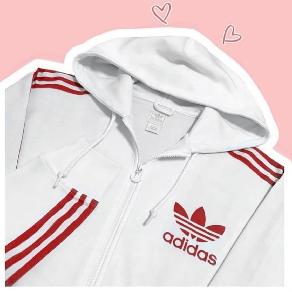 아디다스 유로파 파이어버드 화이트 레드 흰빨 후드집업 져지 트랙탑 상품이미지3