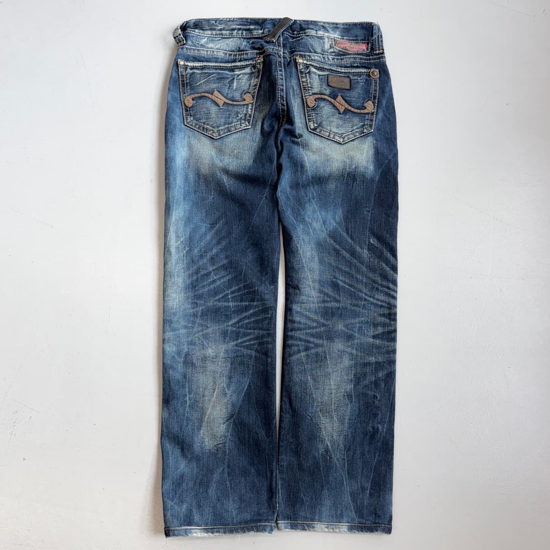 새깅 워싱 빈티지 데님팬츠 상품이미지3