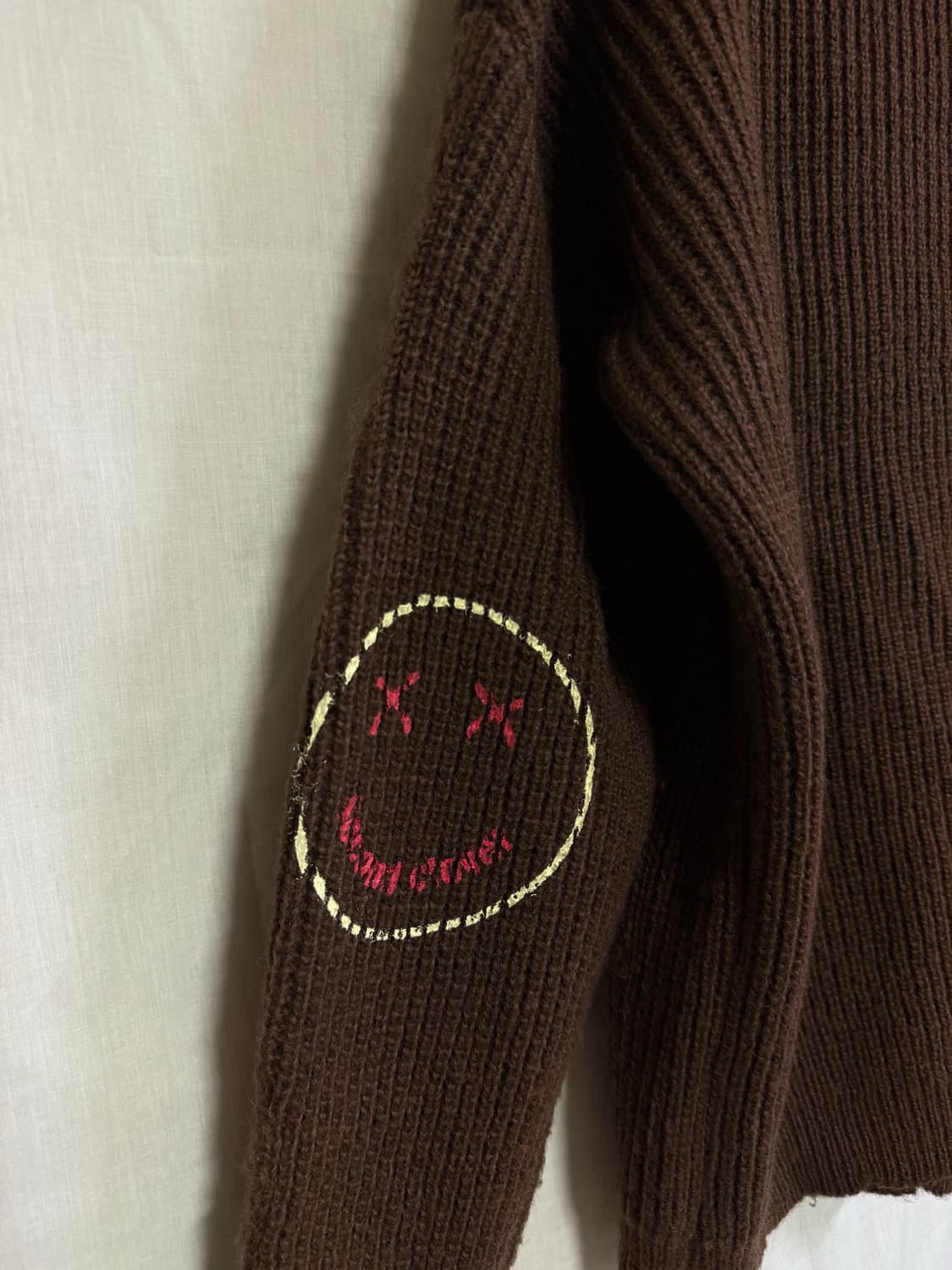 디스트로이드 브라운 스마일 가디건 상품이미지4