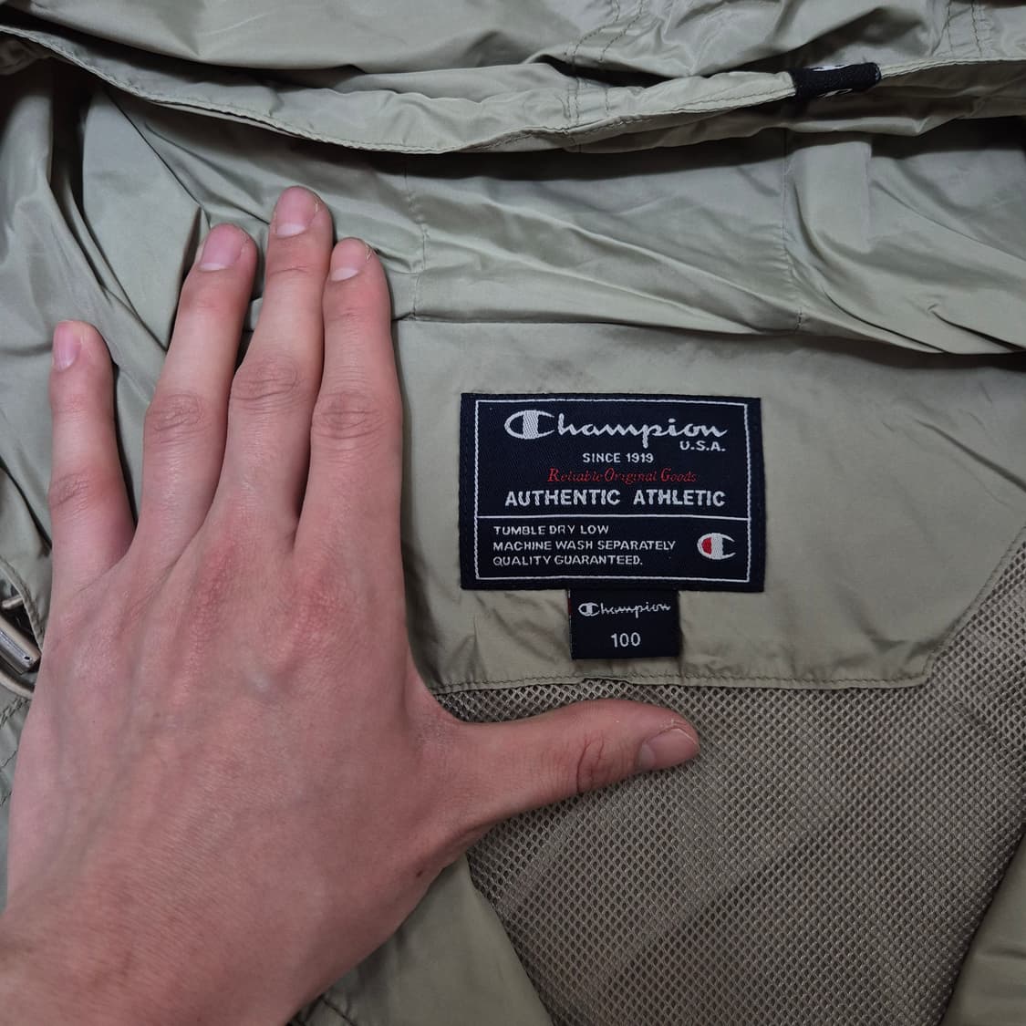 챔피온 USA 어센틱 EST 1919 남성 바람막이 자켓 L(100) 상품이미지5