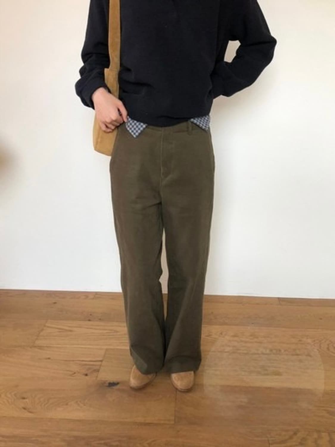 피치 기모 팬츠(카키, M) 상품이미지1