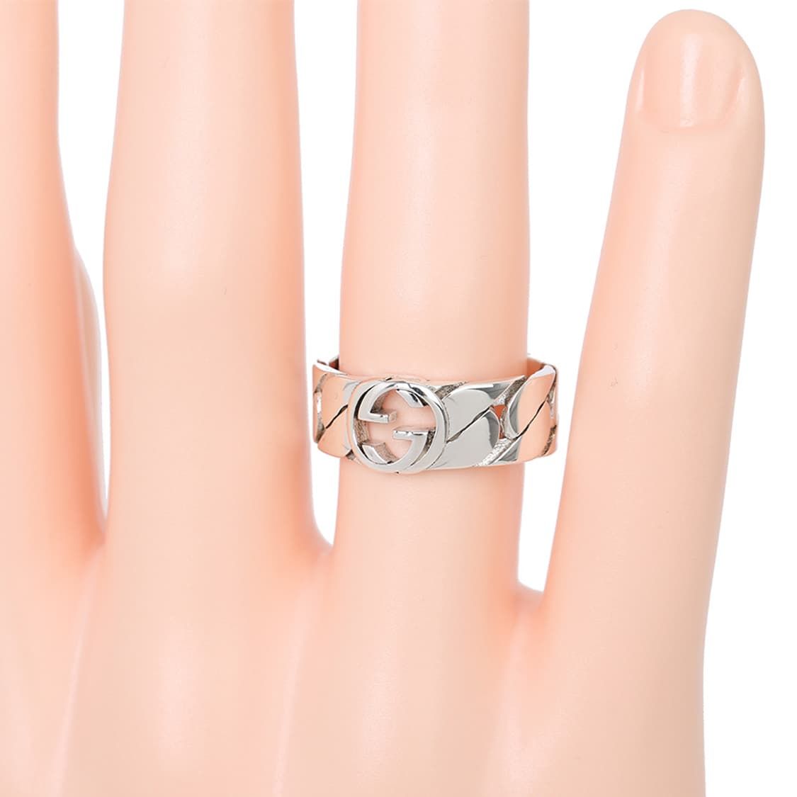 구찌 실버반지 인터로킹 G와이드 링 8MM 실버링 21호 661515 상품이미지5