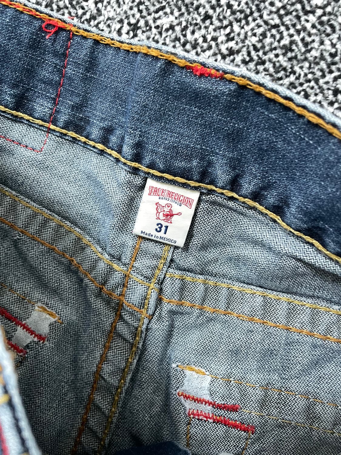 빈티지9. 트루릴리젼 레인보우 조이 로우라이즈 데님 팬츠 청바지 Y2K 상품이미지3