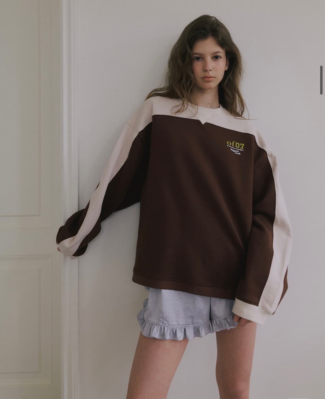 오버듀플레어 프릴 새틴 팬츠 그레이 상품이미지7