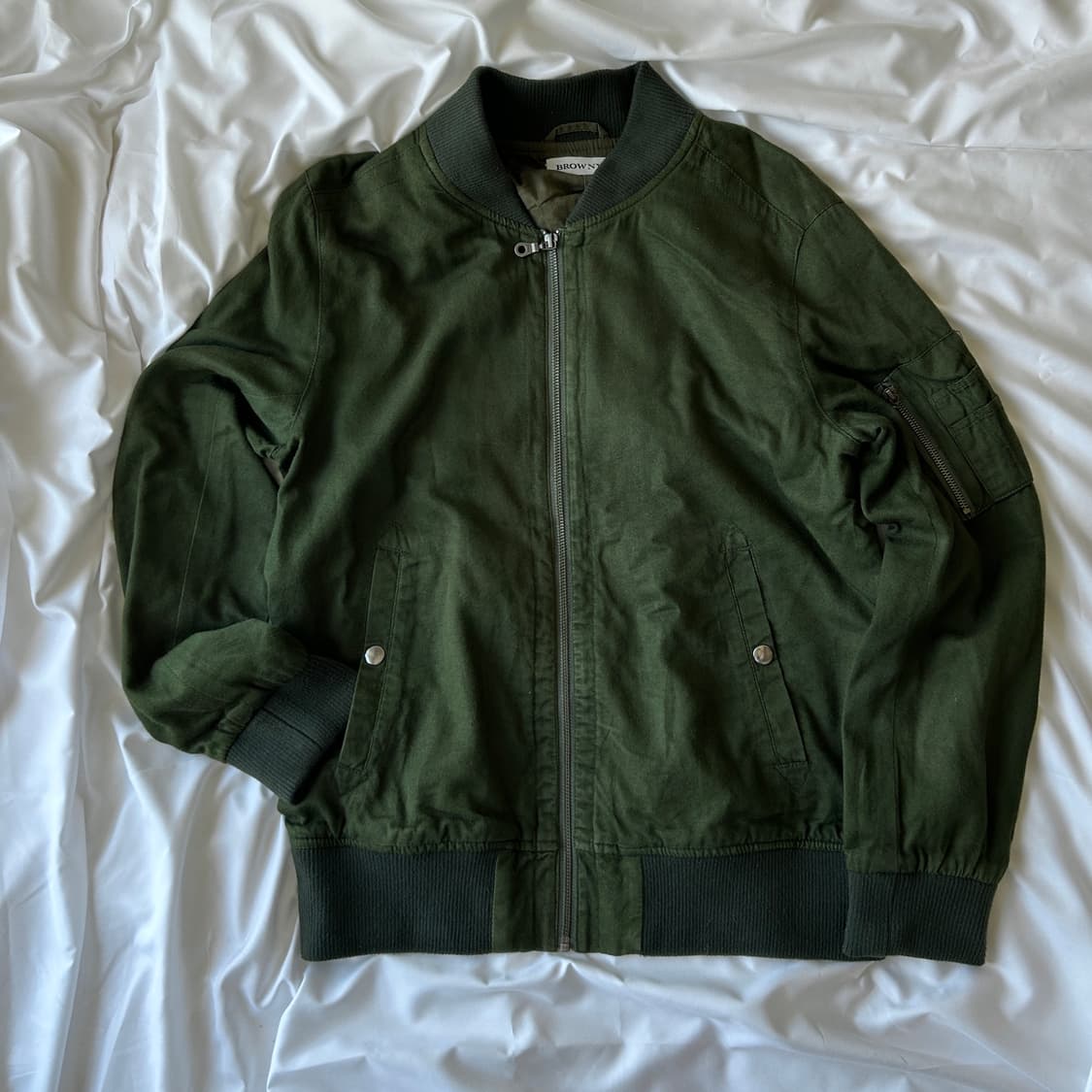 빈티지 카키 블루종 점퍼 상품이미지6