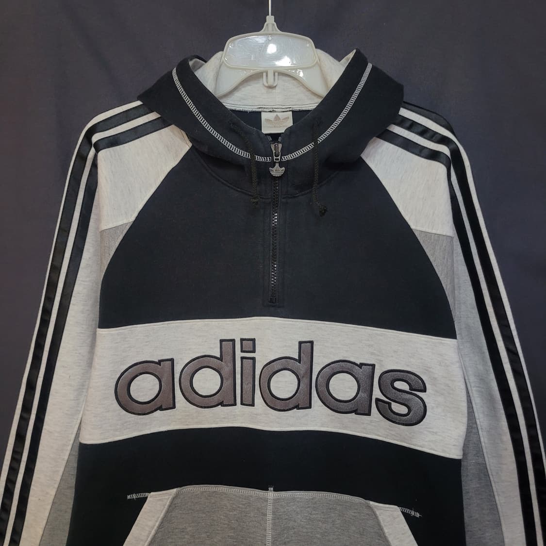 아디다스 불꽃 파이어버드 올드스쿨 90s 빅로고 아노락 후드 상품이미지2