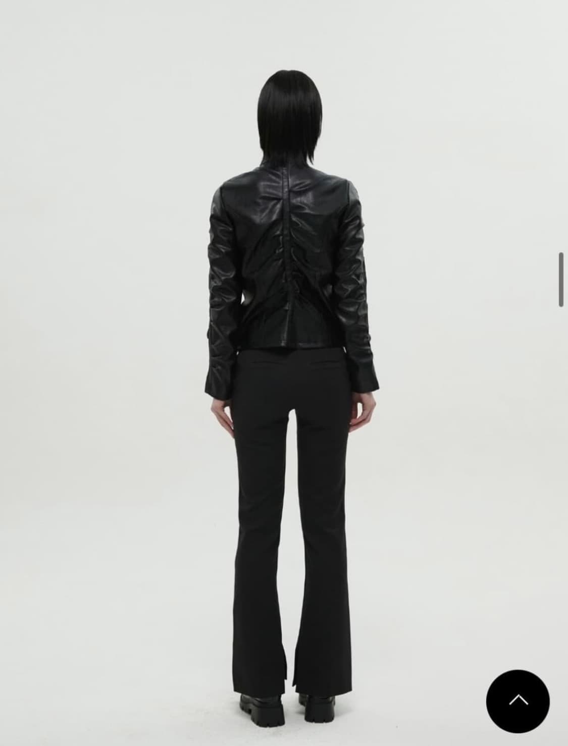 나체 셔링 레더자켓 블랙 상품이미지3