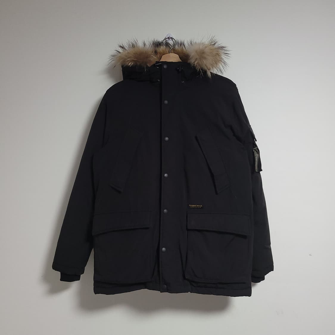 (M) COVERNAT 커버낫 N3B 블랙 패딩 퍼후드 점퍼 상품이미지1