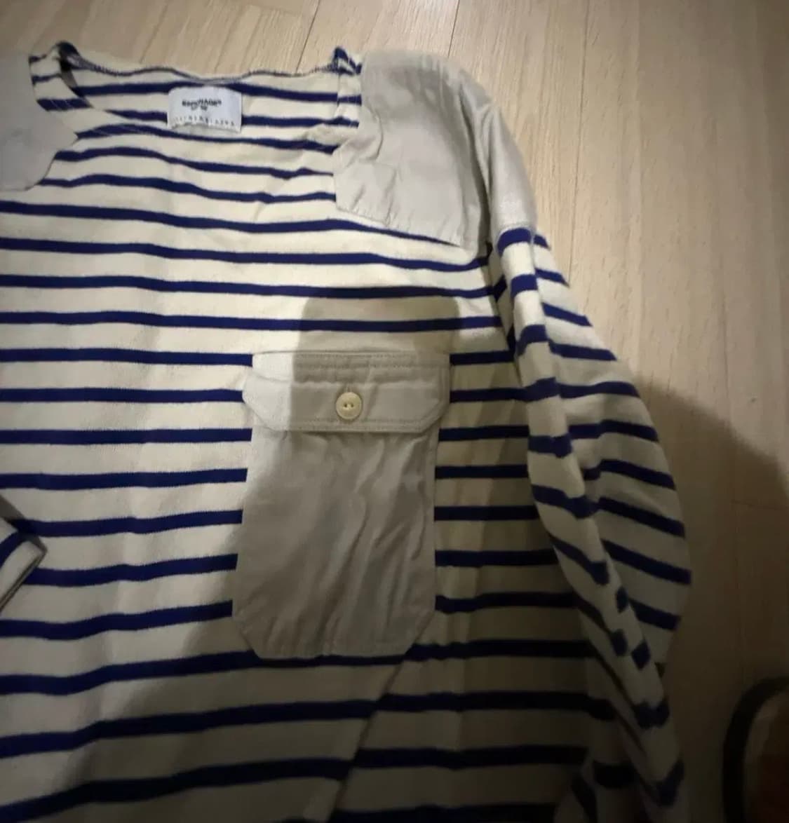 에스피오나지 워크웨어 스트라이프 7부티셔츠 상품이미지4