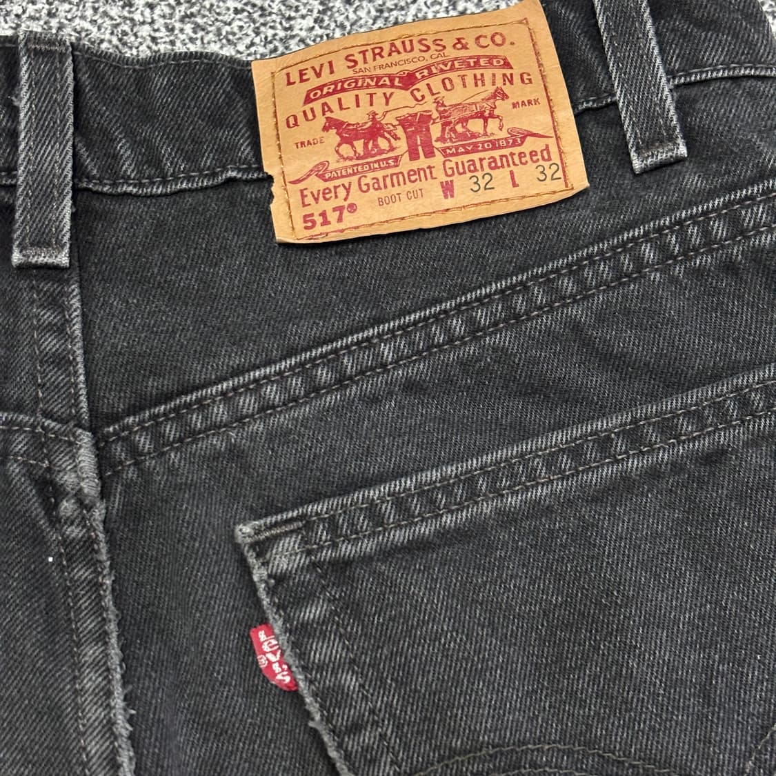 90s 빈티지 리바이스 517 블랙 허리40cm 상품이미지5