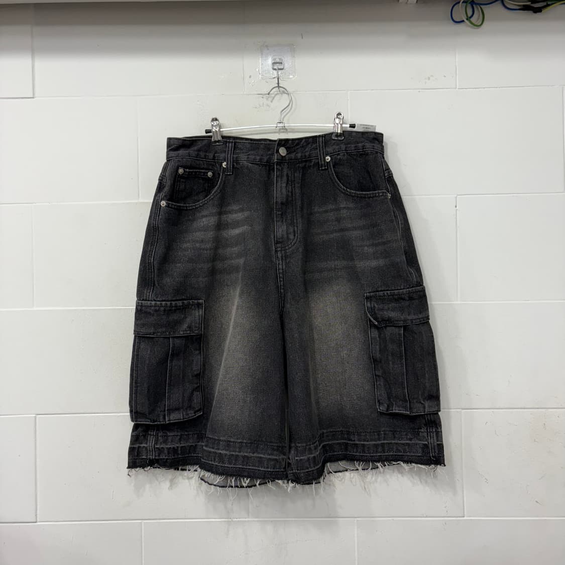 어널러코드 흑청 카고 버뮤다팬츠 상품이미지1