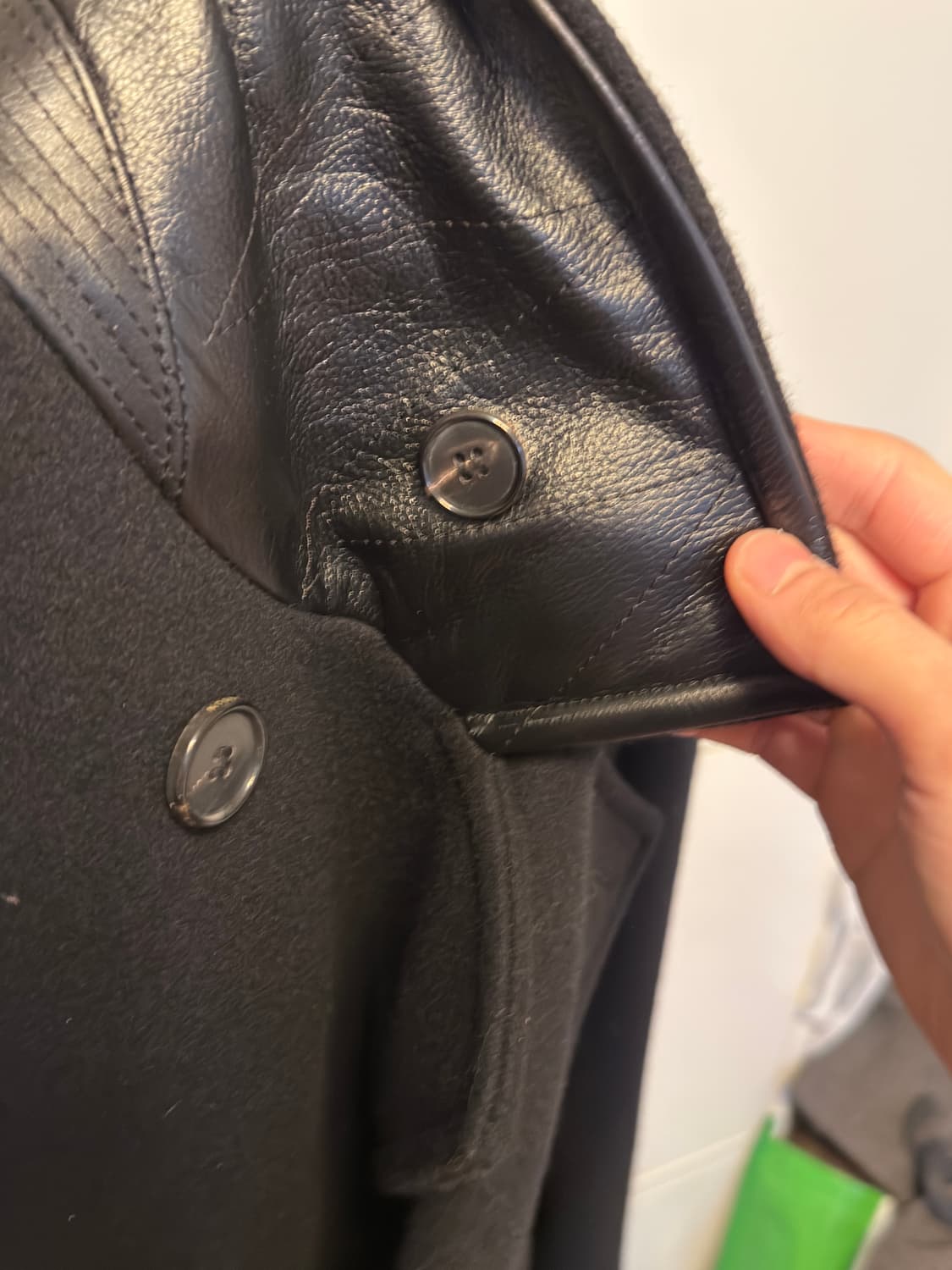 문선 피코트 블랙m색상 판매합니다 상품이미지5