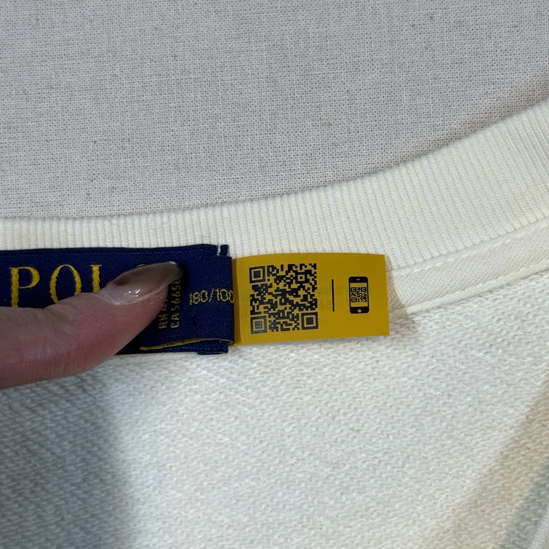 L) 폴로 랄프로렌 루프백 플리스 맨투맨 스웨트셔츠 신형 큐알탭 상품이미지7