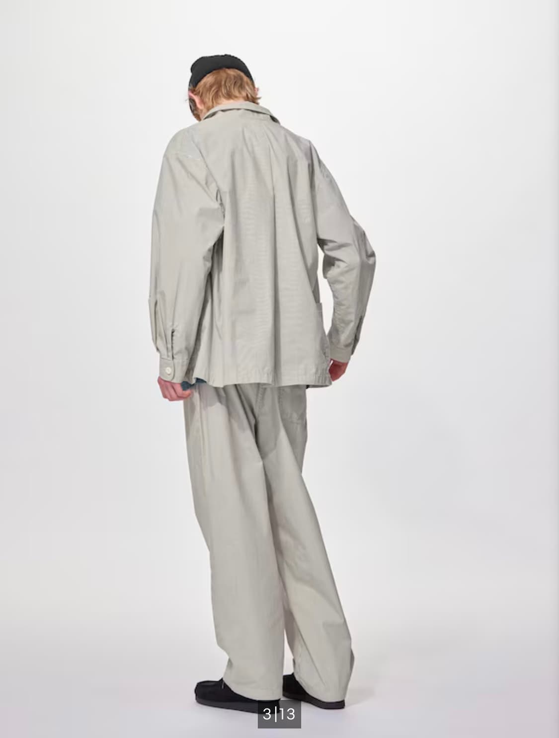 [3XL/셋업] GU 엔지니어드 가먼츠 코드레인 재킷 이지 팬츠 라이트그 상품이미지2