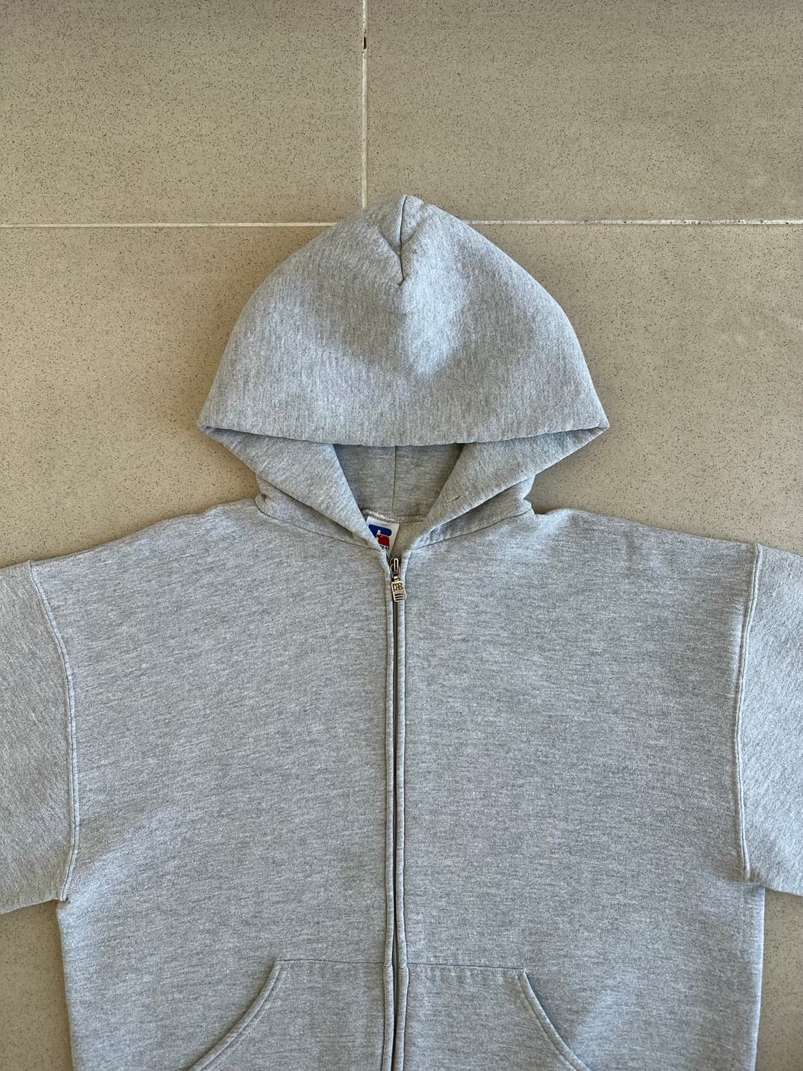 90s 빈티지 러셀 후드집업 그레이 L 상품이미지4