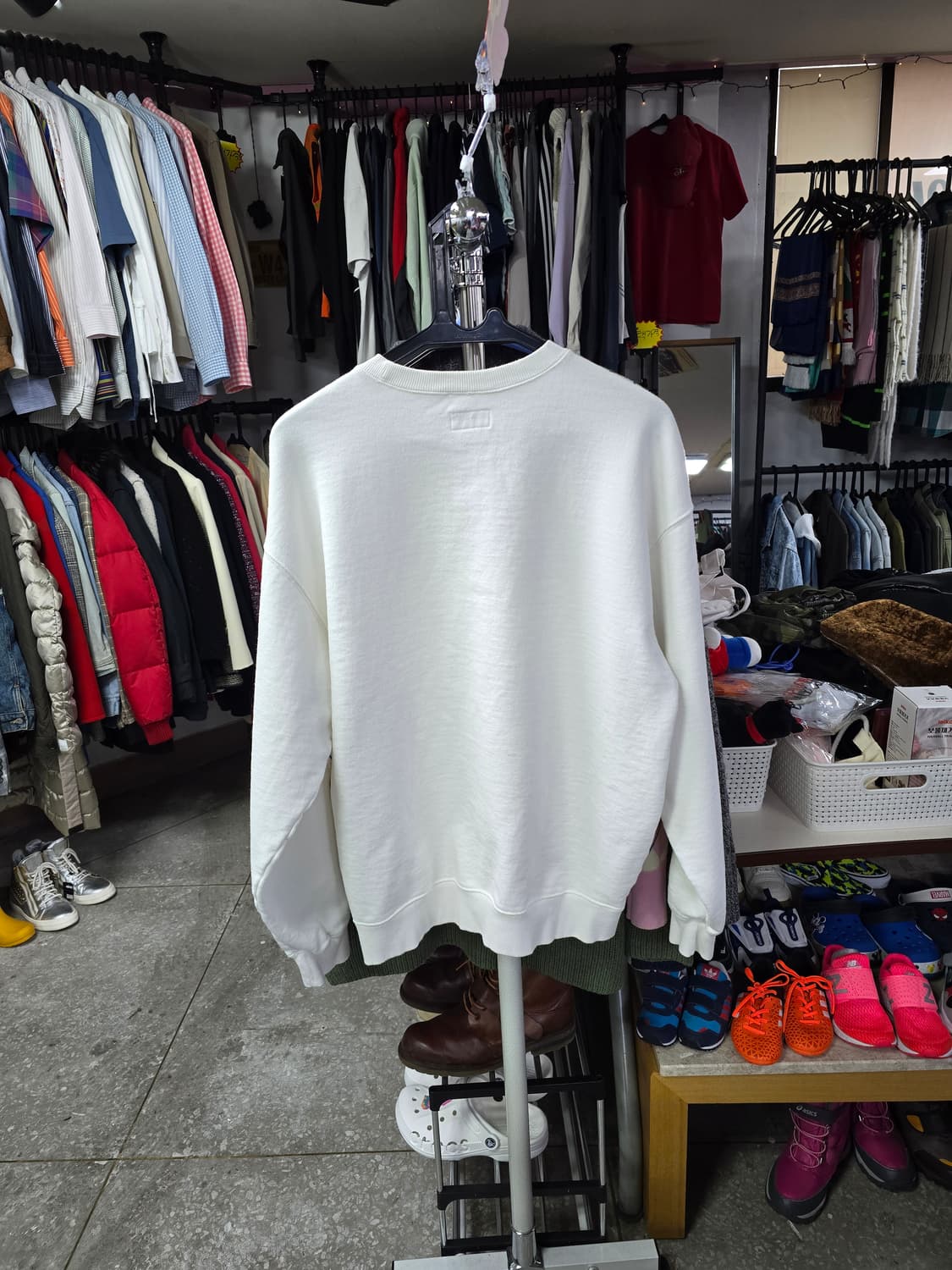 디네뎃 흰색 프린팅 맨투맨 (1431) 상품이미지2