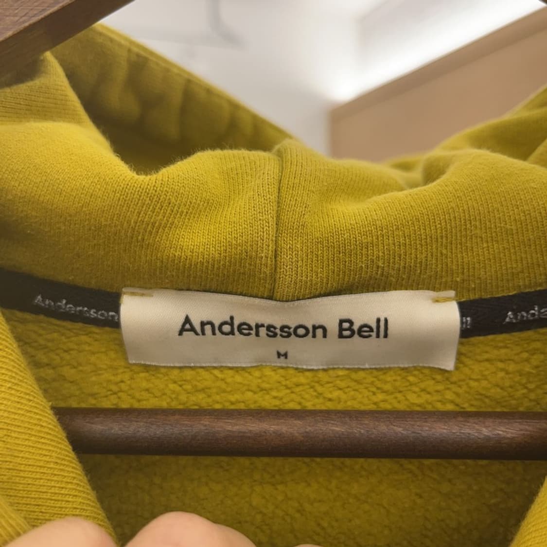 앤더슨벨 레트로 캐주얼 머스타드 약기모 후드티 M C08228 상품이미지5