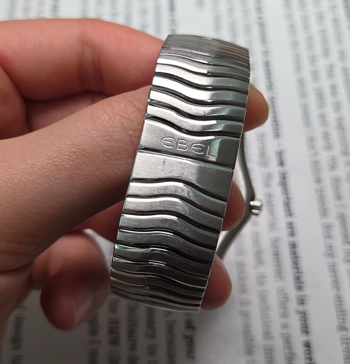 명품 에벨(EBEL) 클래식 웨이브 화이트로만 쿼츠 브레이슬릿 ver.  상품이미지8