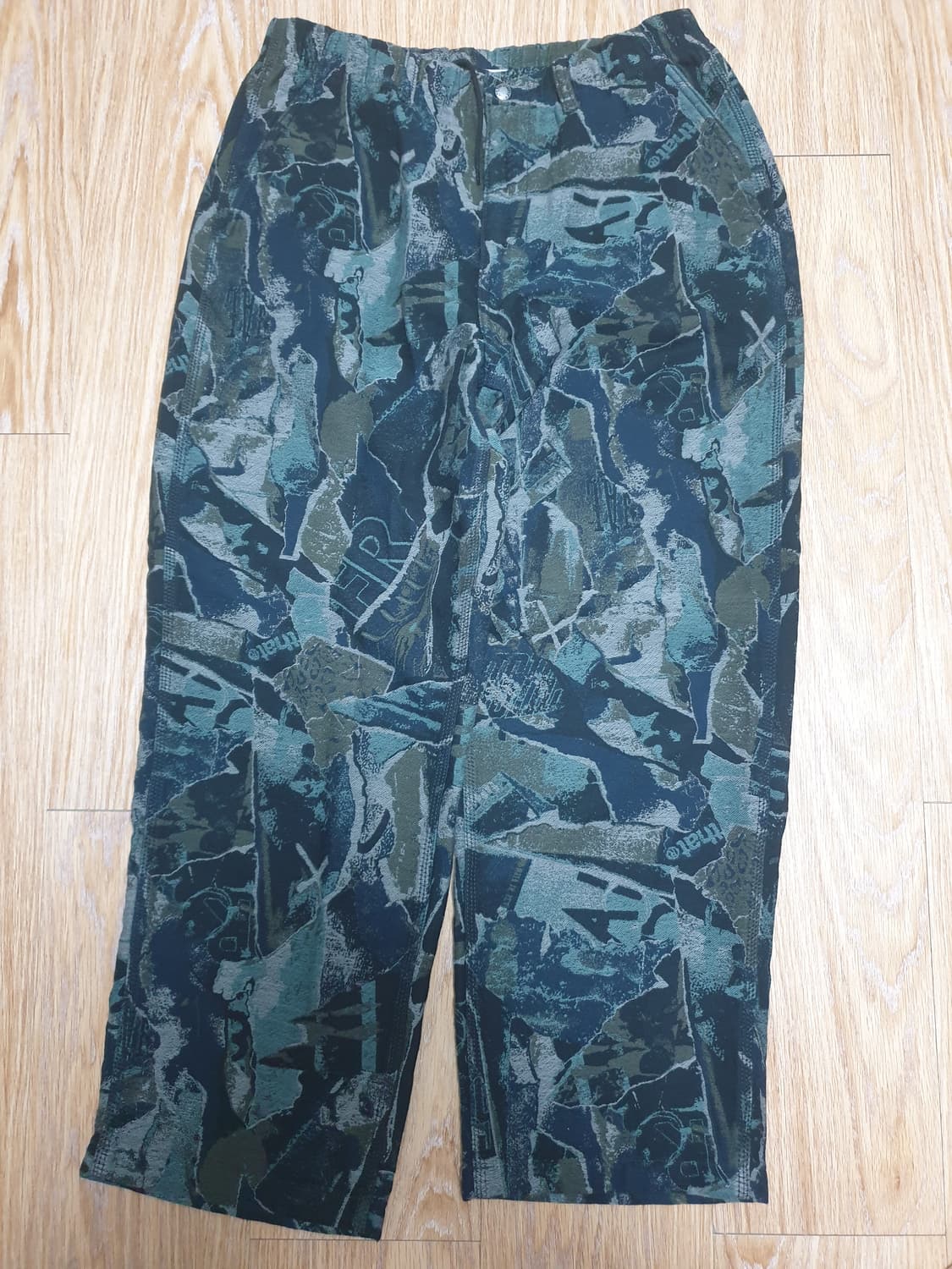 디스이즈네버댓 디네댓 자카드 카모 팬츠 블랙 L 상품이미지5