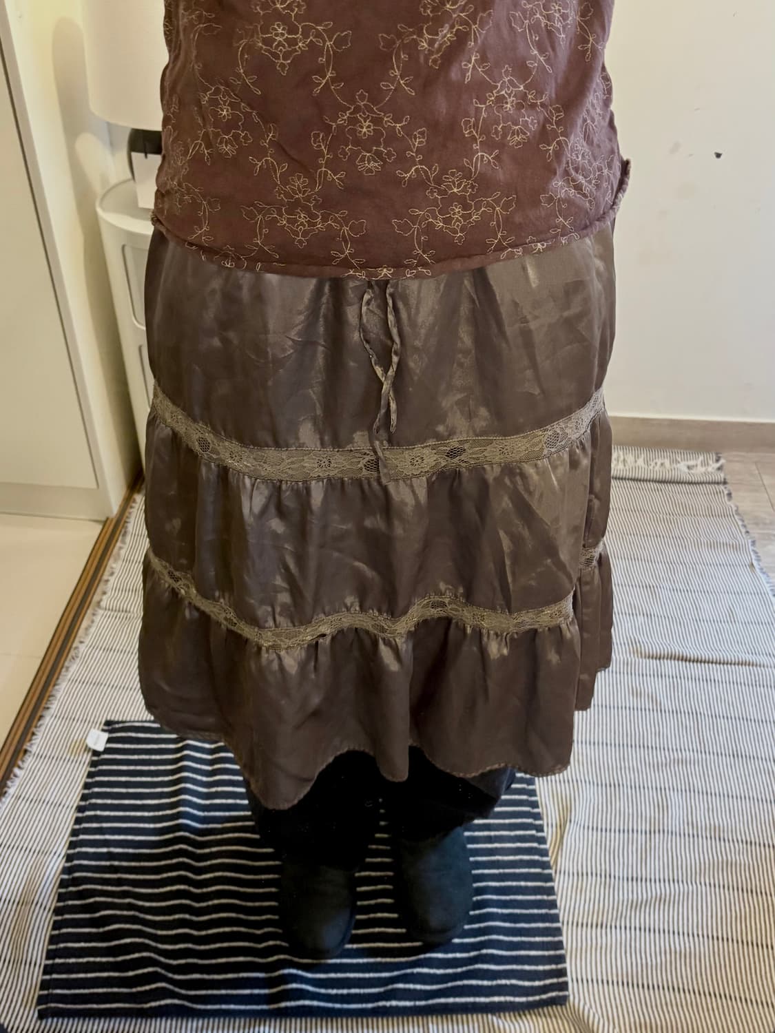 Japanese Vintage Nylon Lace Skirt 상품이미지1