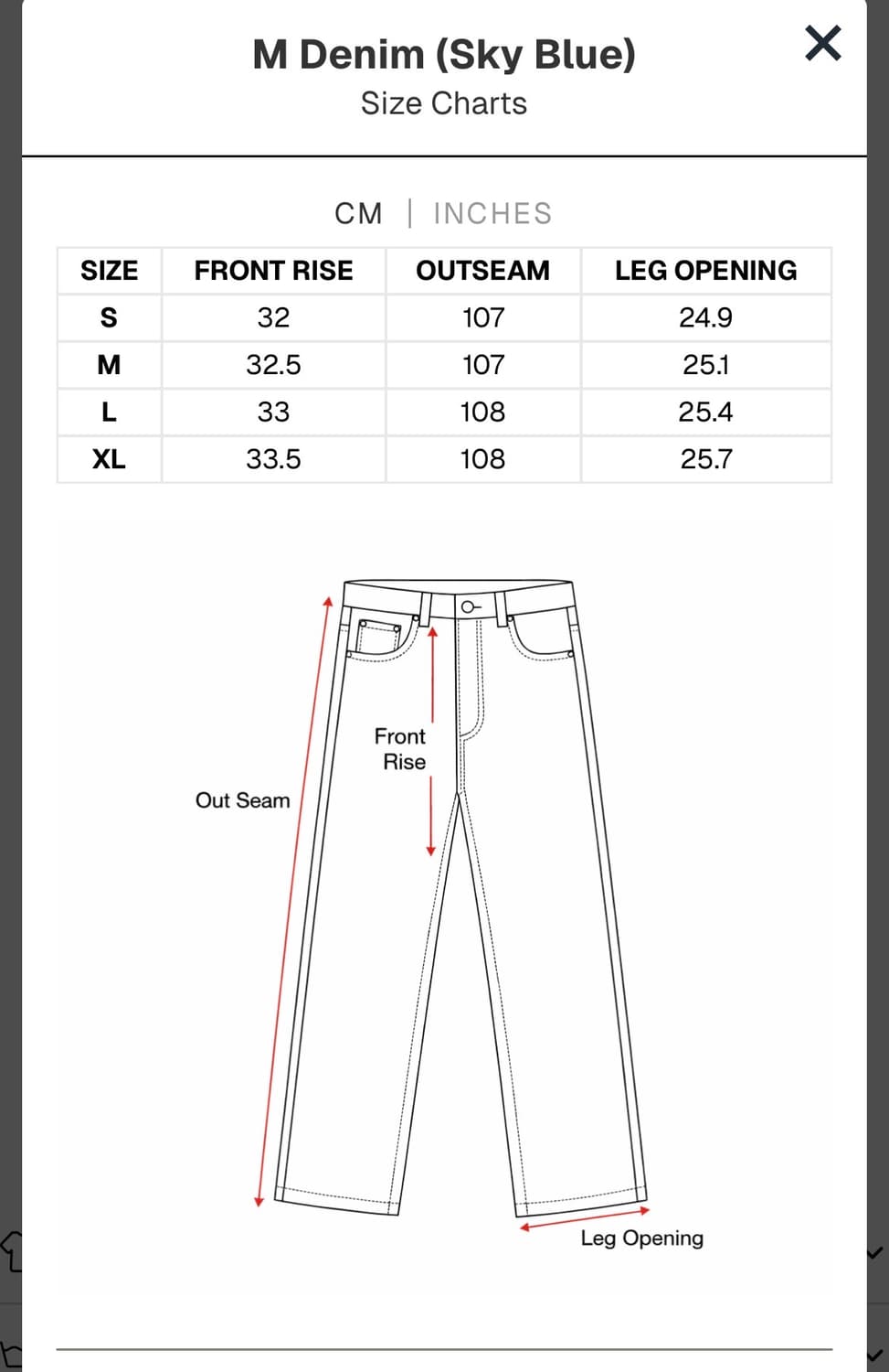 motherland 라이트 블루 베기 데님 M (32) 상품이미지10
