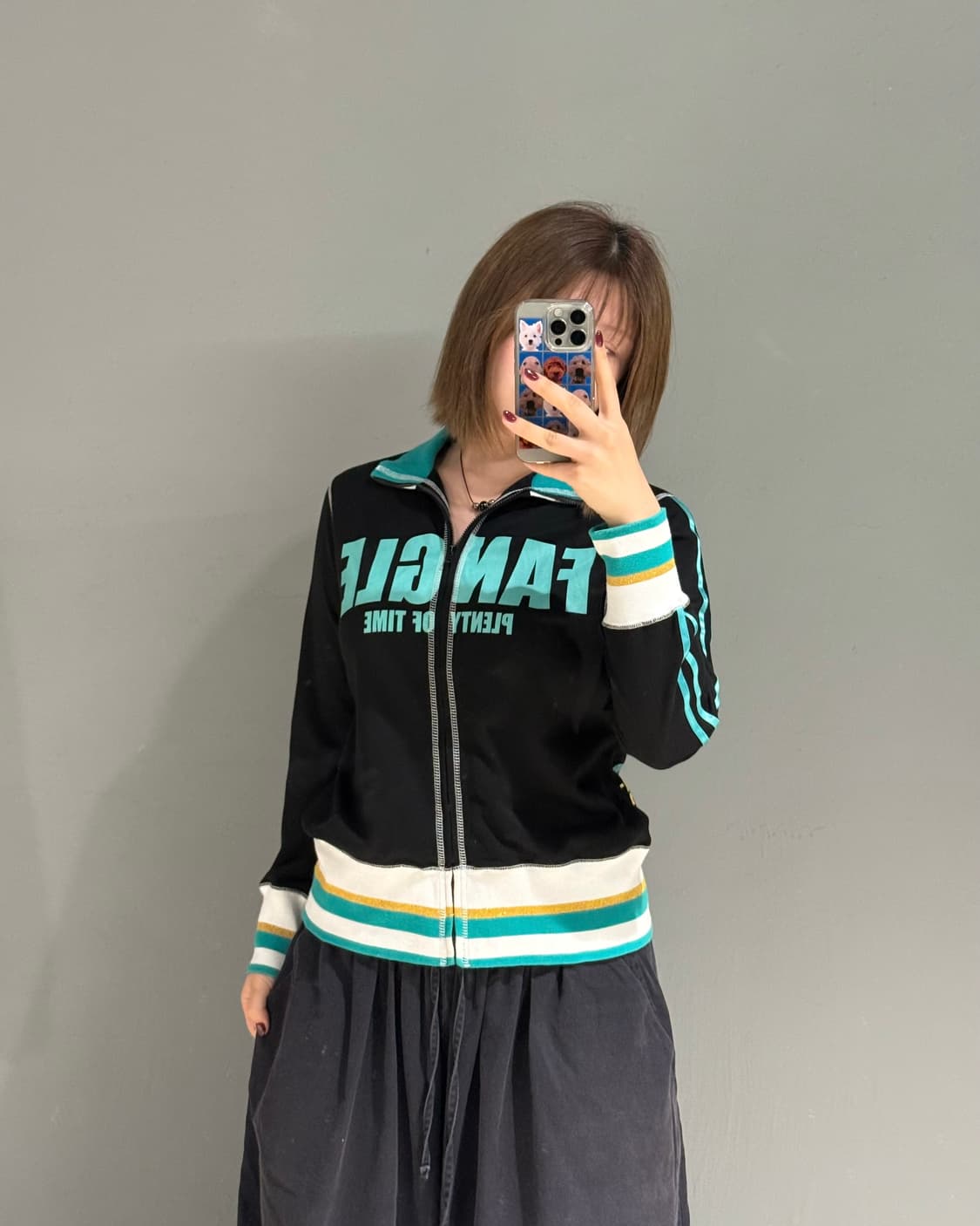 side line lettering point zip-up 상품이미지2