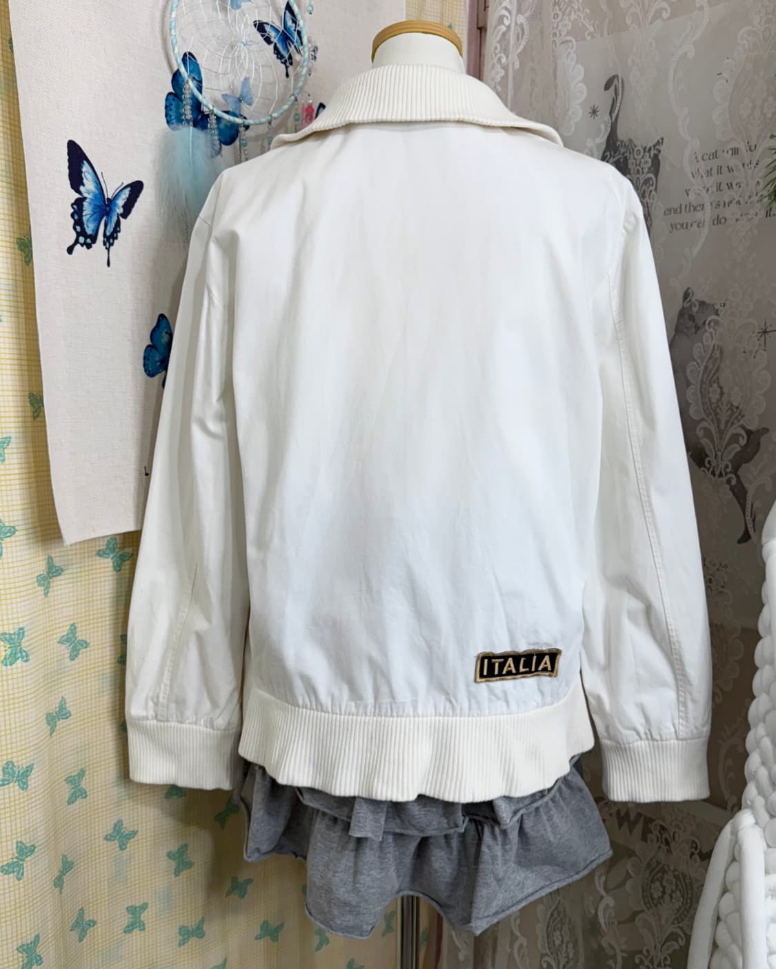 푸마 화이트 빅 카라 투웨이 집업 자켓 상품이미지8