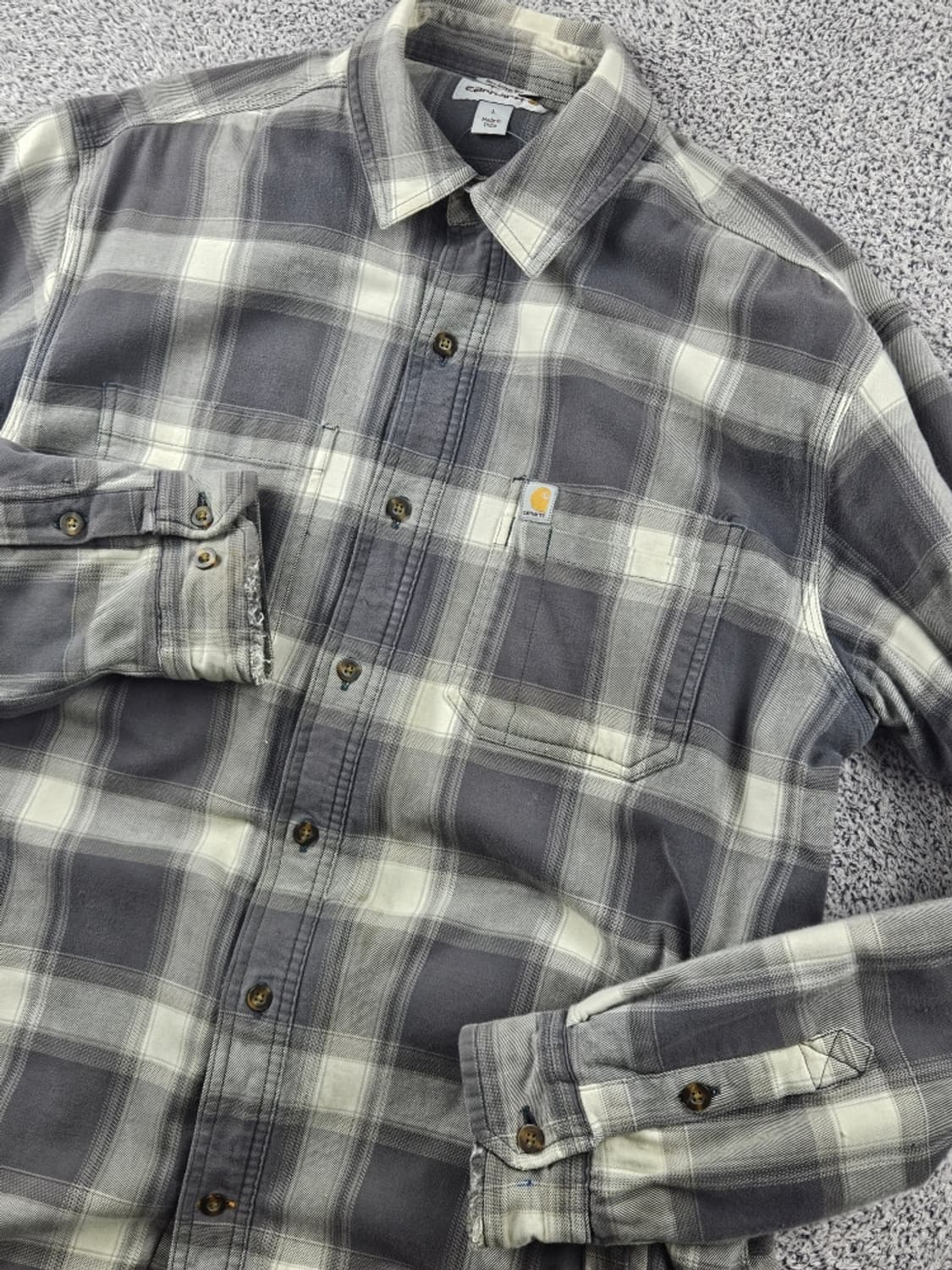 칼하트 헤비 플리스 체크 셔츠 워크 자켓 ( L ) / 10722 상품이미지7