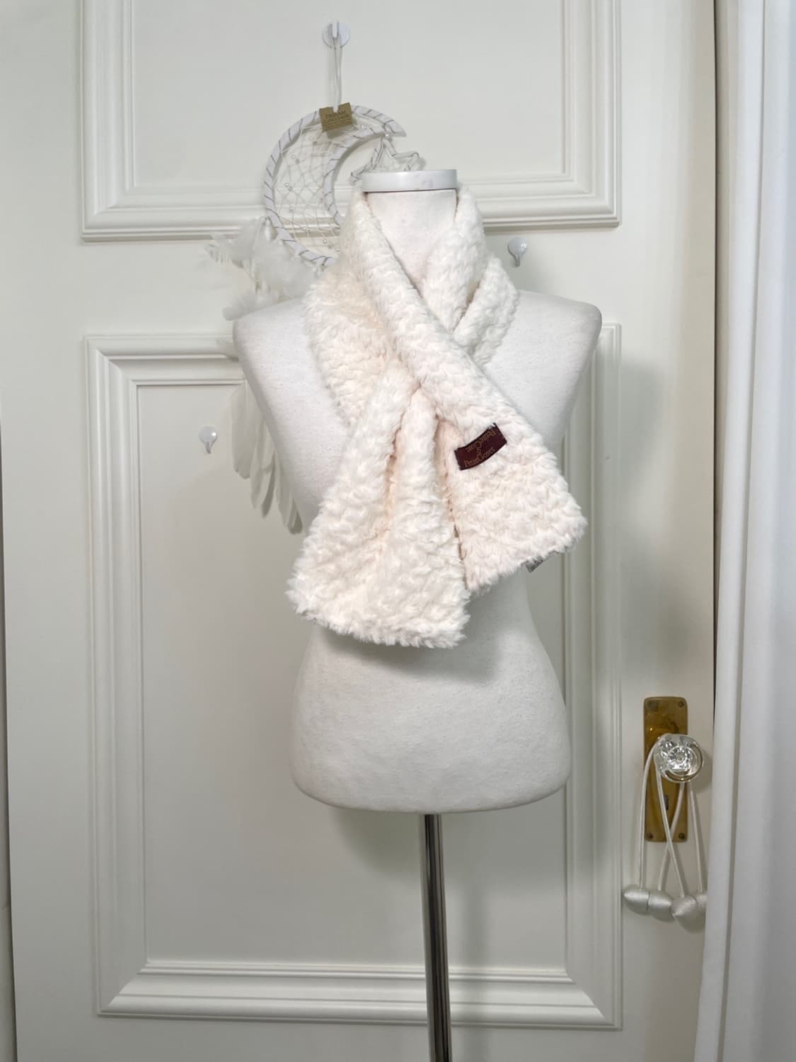 cream fur cute muffler 상품이미지1