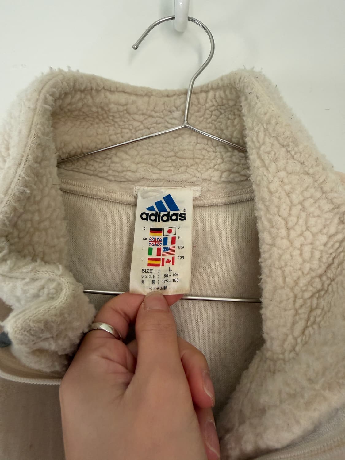일본빈티지 아디다스 올드스쿨 후리스 반집업 상품이미지7