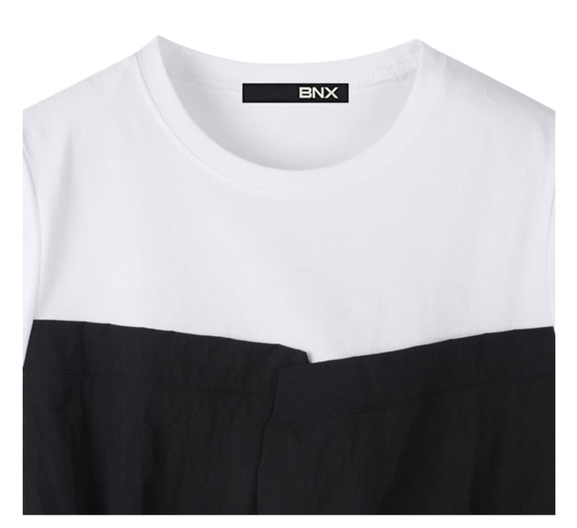 bnx 배색 스트링 반팔티셔츠 상품이미지4