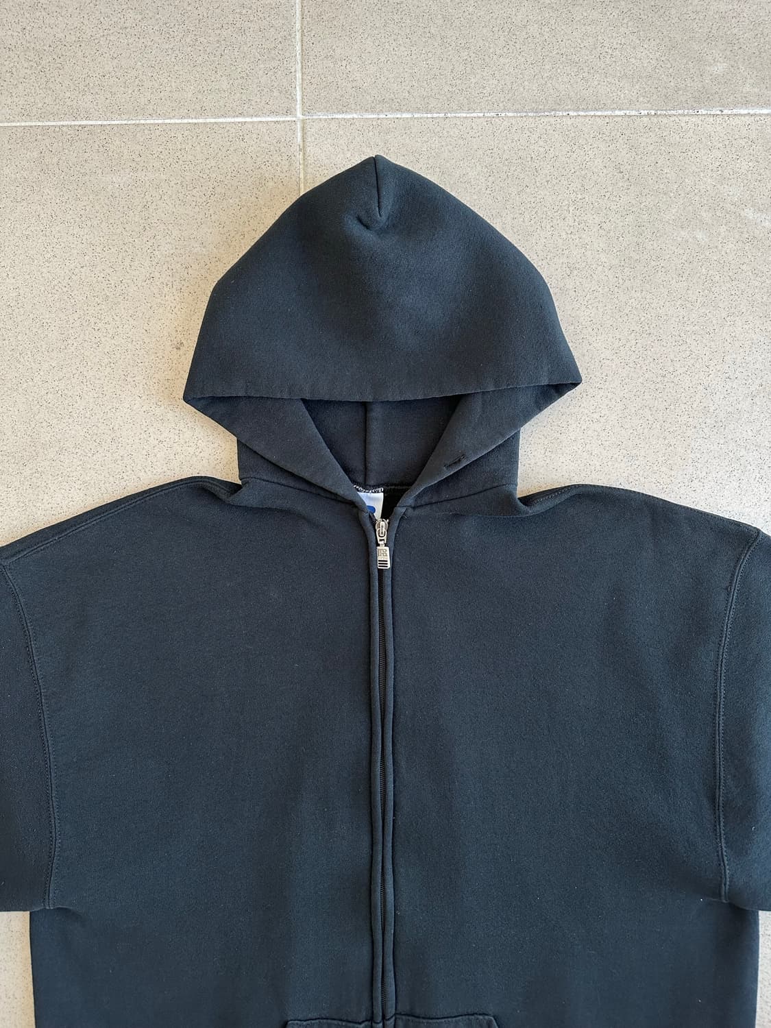 90s 빈티지 러셀 후드집업 블랙 XL 상품이미지4