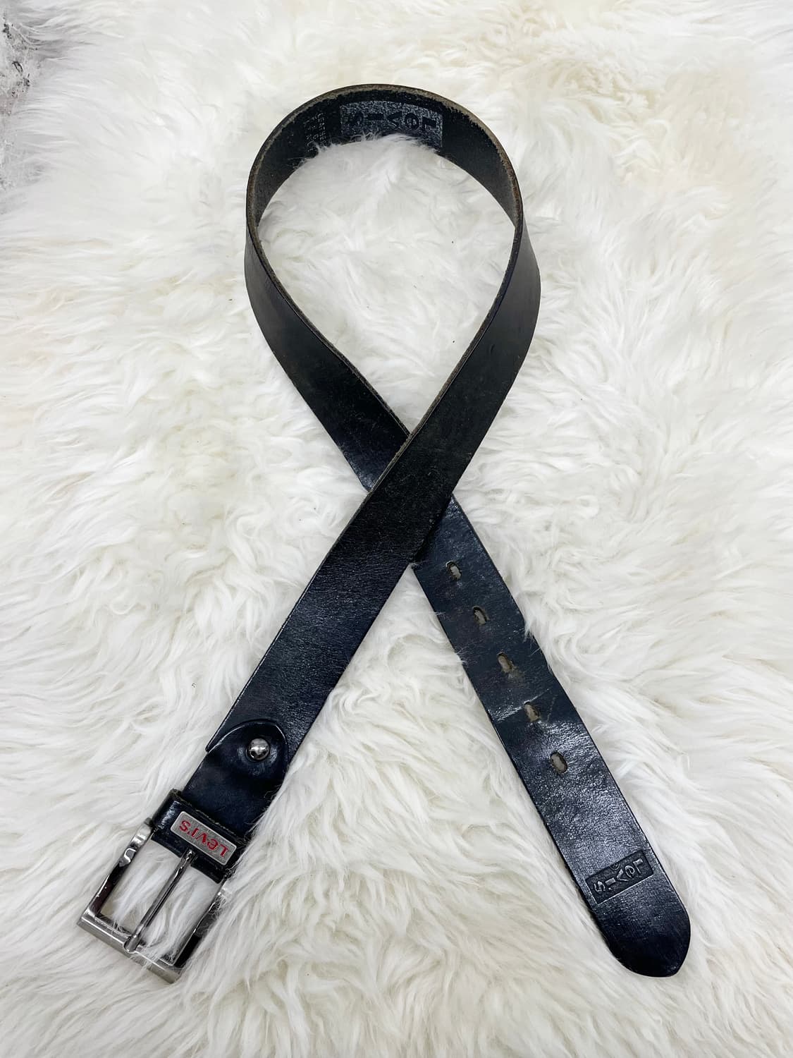 리바이스 리얼레더 로고 버클 벨트 상품이미지1