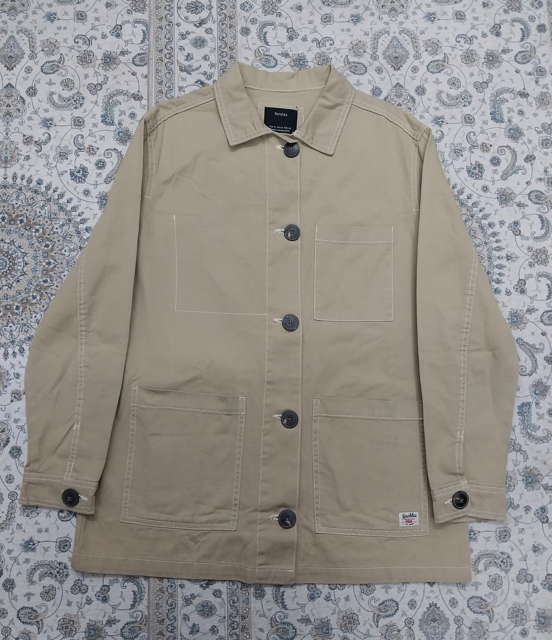 Bershka 베이지 면 자켓 M 상품이미지1