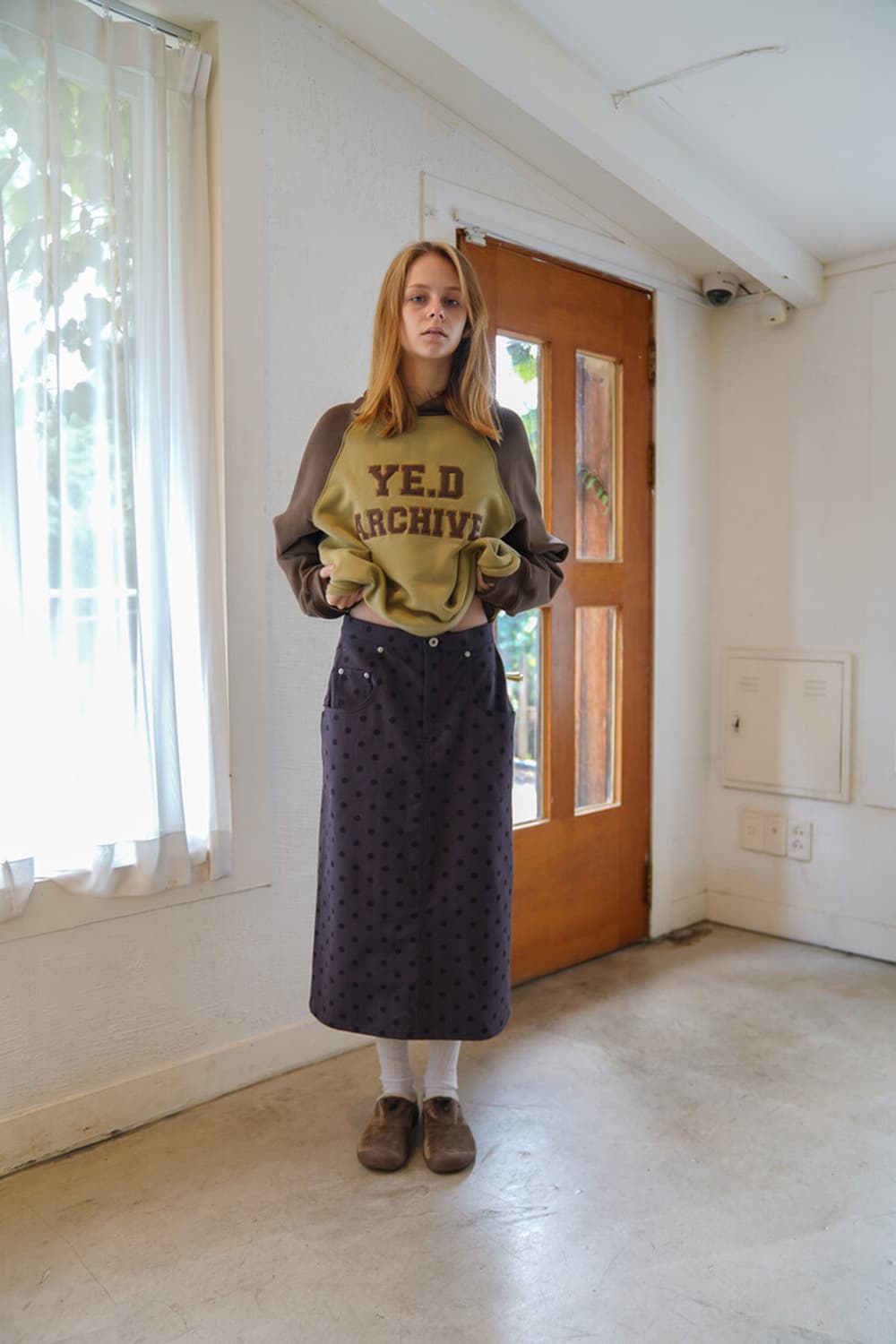 예디아카이브 DOT LONG SKIRT 상품이미지3