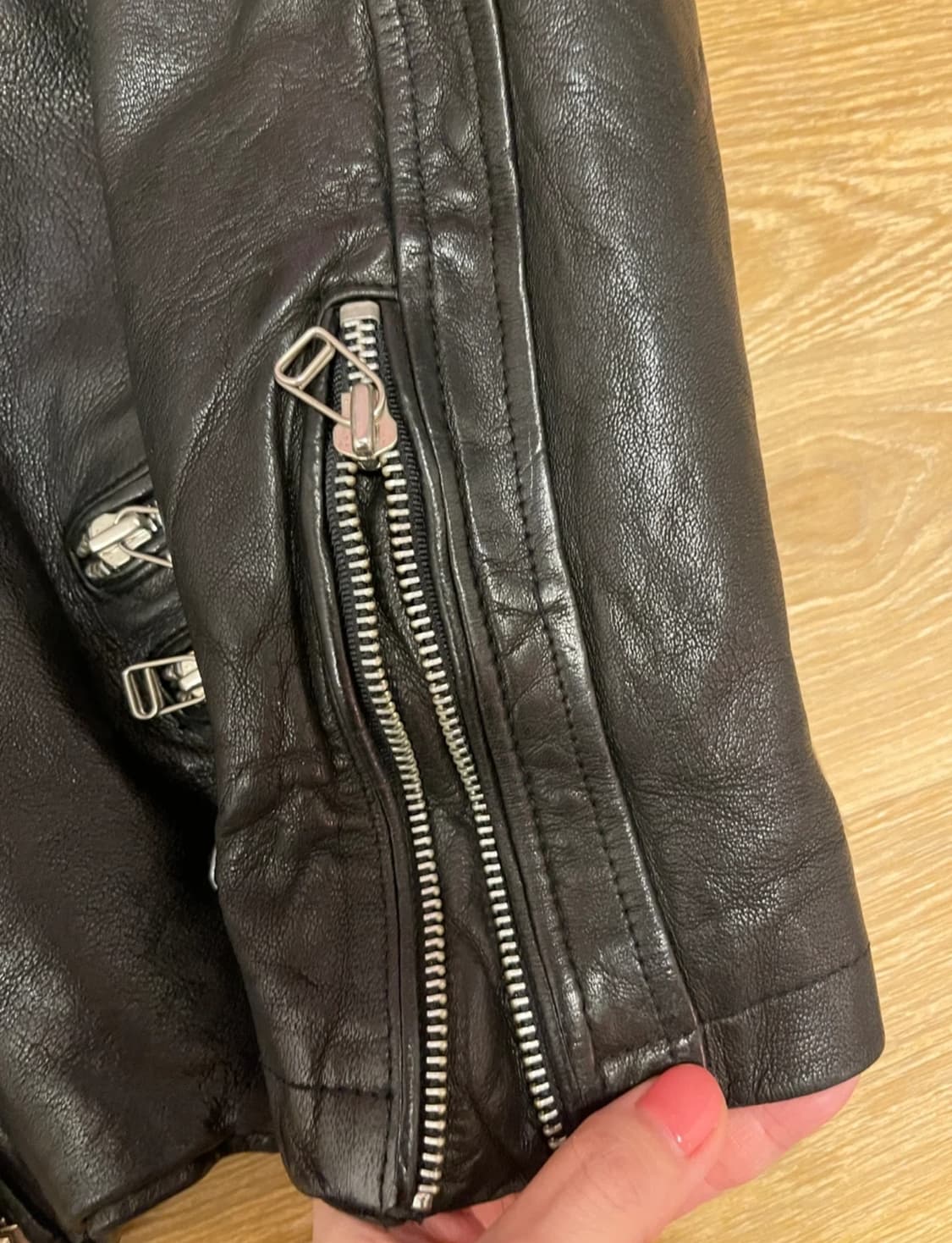 워싱 리얼램스킨 레더자켓 블랙/ S사이즈 상품이미지6