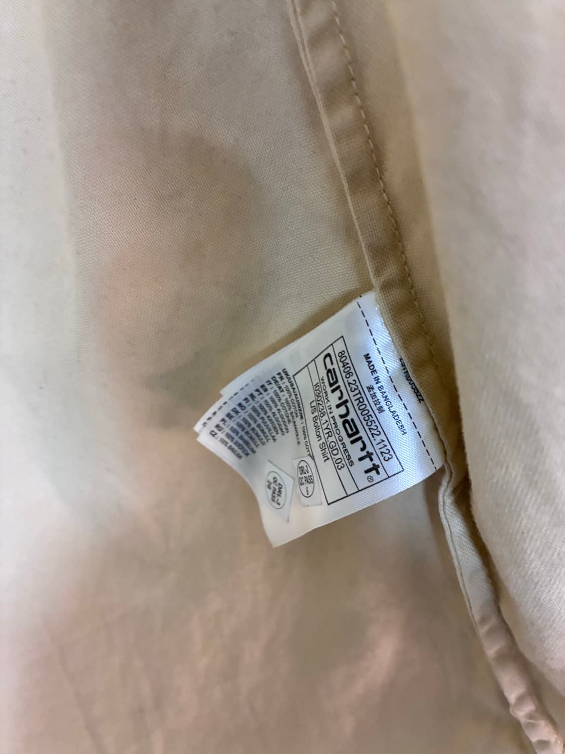 칼하트 윕 Bolton 머스터드 셔츠 상품이미지3