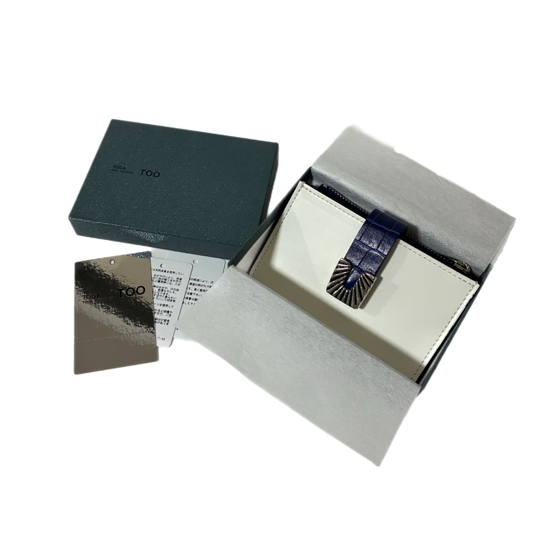 TOGA Archive Leather Wallet WH/BL 상품이미지6