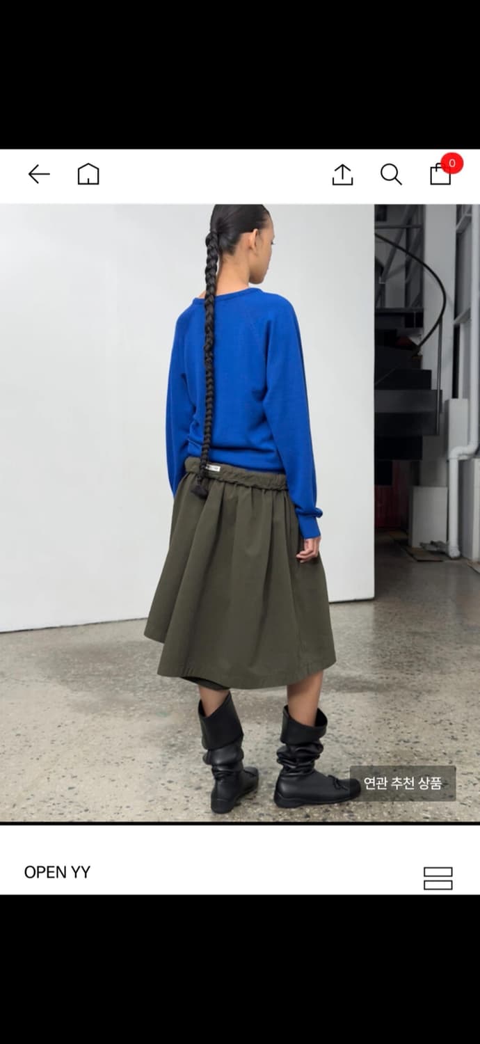 OPEN YY ROLLED WAIST SKORT, KHAKI (M) 상품이미지5