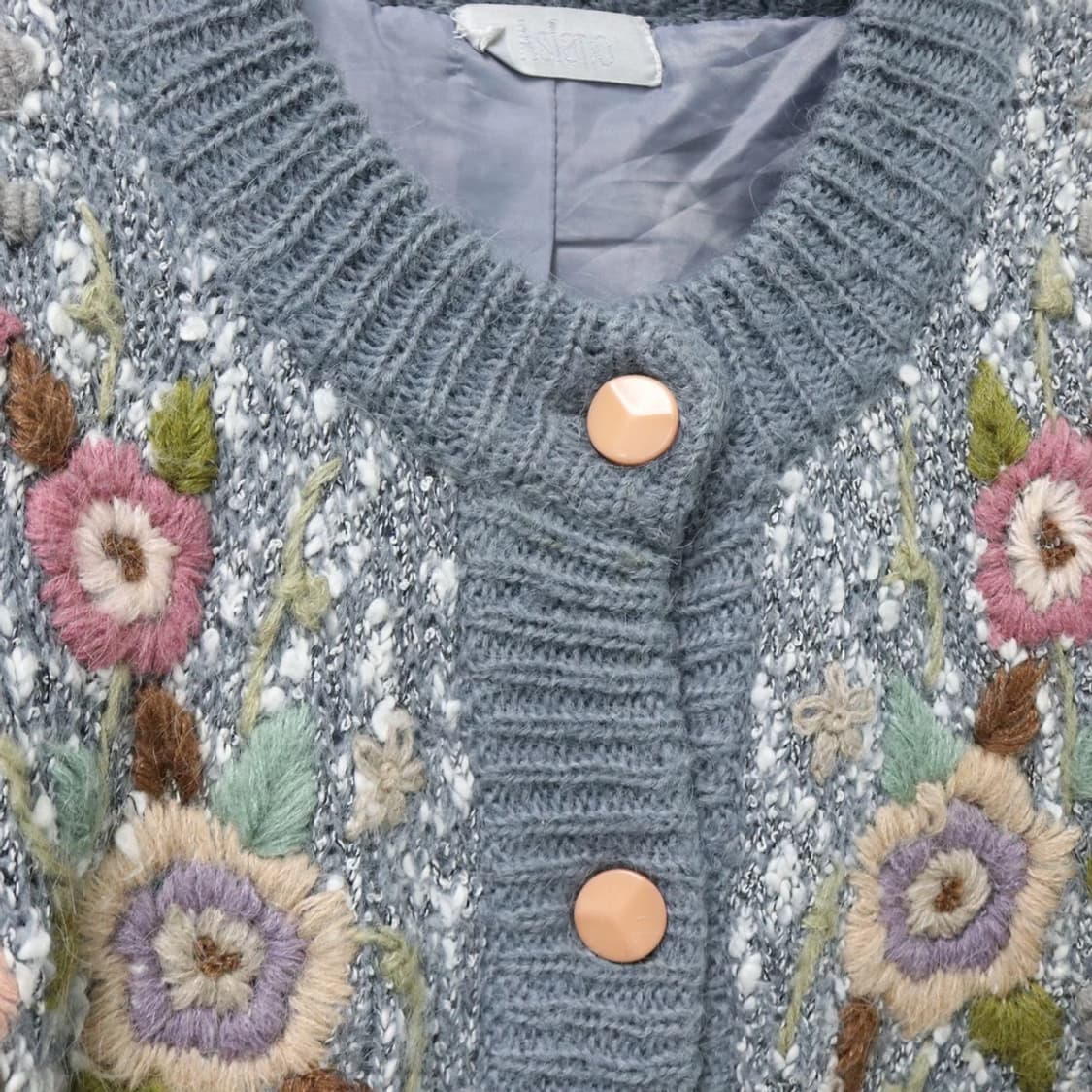 ASIANO 플라워 자수 울 혼방 가디건 60604 상품이미지6