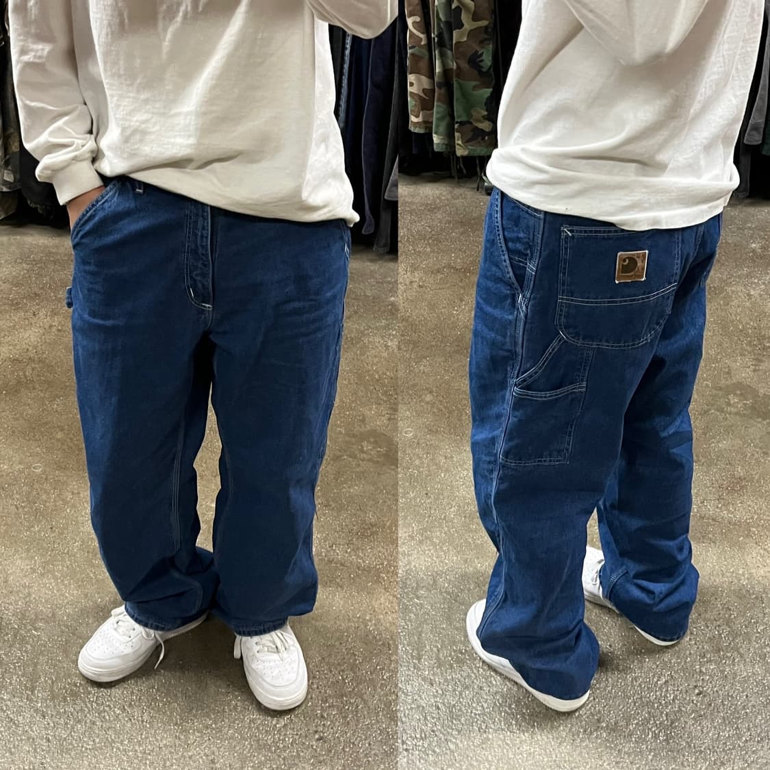 00s Carhartt 플란넬 라인드 데님 카펜터 팬츠 (32“) 상품이미지6