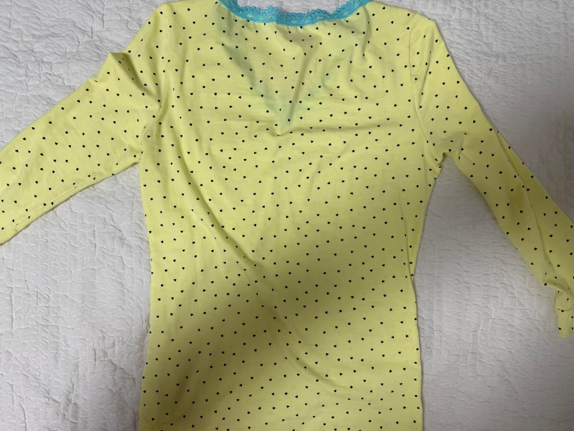샵페어리 mini heart lace top (lemon) 상품이미지2
