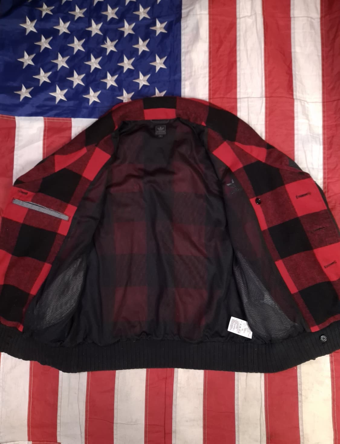 새제품급 오리지날  아디다스 버팔로체크 봄버자켓 상품이미지8