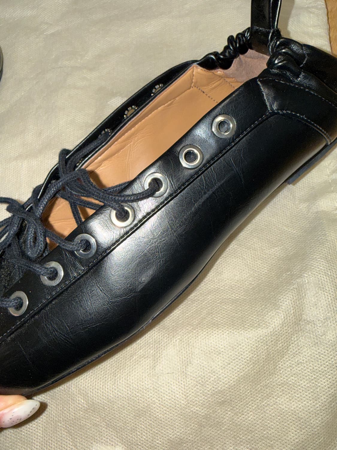 [오늘만이가격]GANNI 가니 레이스 업 발레리나 슈즈 상품이미지6