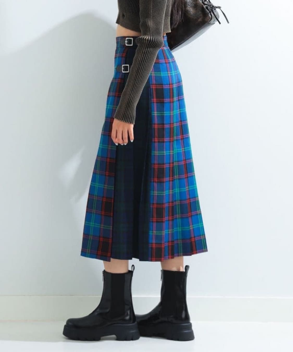 레이빔즈 체크 스커트 상품이미지3