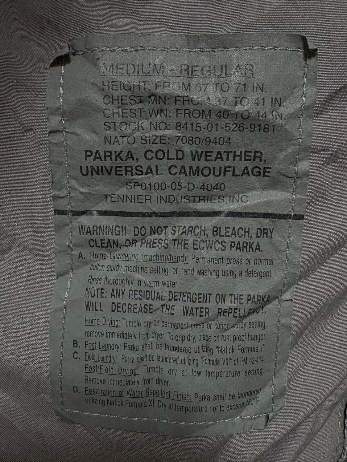 미군 ECWCS 고어텍스 파카 UCP 디지털 카모 상품이미지5